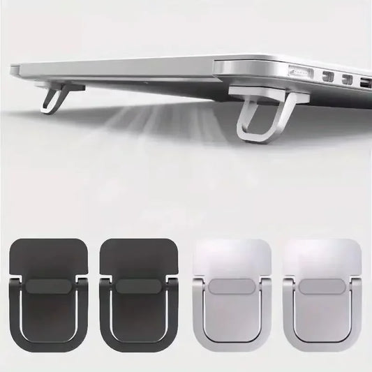 2pcs/Set Laptop Stand for Computer Keyboard Stand Riser Aluminum Mini Portable Laptop Stands for Macbook / Notebook /Lenovo/Dell