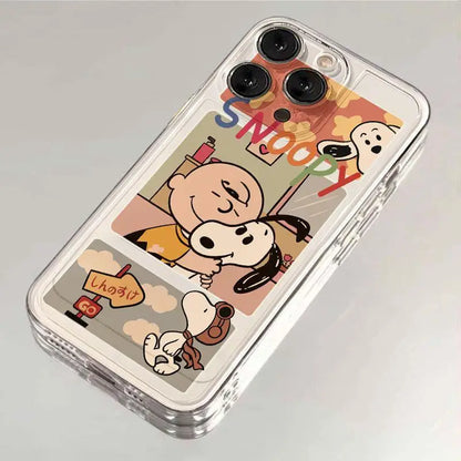Disney Snoopy Case For iPhone 16 15 14 Plus 13 12 11 Pro Max Mini X XS XR cover Cartoon Cute