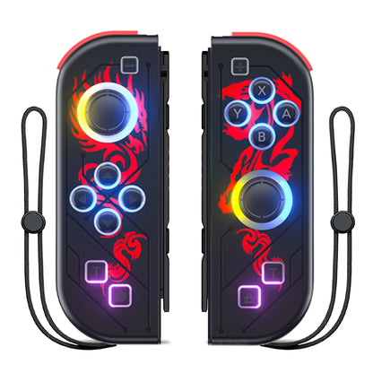 Gamepad For Nintendo Switch/OLED/Lite - RGB LED (L/R) Joypad , Turbo Dual Vibration Wireless Controller For NS Joycon