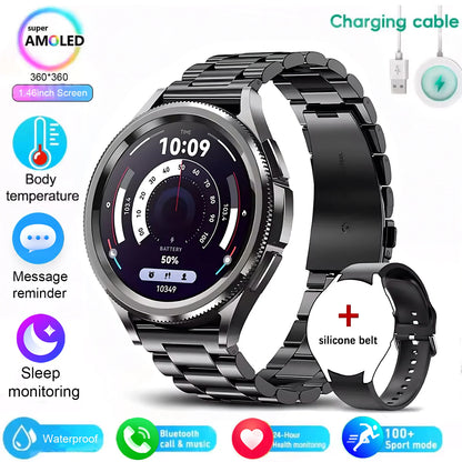 For android And iOS Watch 6 Classic Smart Watch Women Men Sports Fitness Health Waterproof Bluetooth Call Smartwatch 2025 New