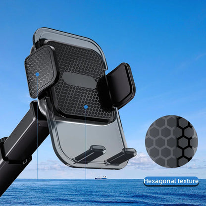 Car Phone Mount 360° Adjustable - Strong Suction Cup, Heat Dissipation & Breathable, Universal Compatibility for All Phones