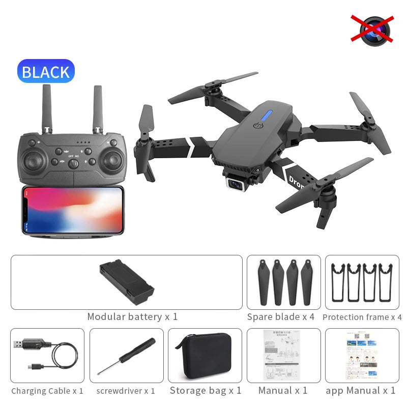 2026 NEW E88 Pro Drone 4k HD Dual Camera FPV 13-Minutes Flying Long Range Rc Quadcopter Foldable Mini Dron E88 Pro Boy Toy