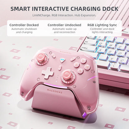 MACHENIKE G5 Pro Max Gaming Controller With Charging Dock RGB Wireless Gamepad Hall Effect Joystick Trigger For Switch PC Phone
