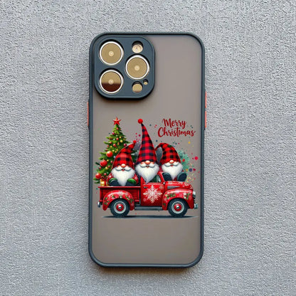 Merry Christmas Tree Santa Claus Phone Case For iPhone 16 15 14 13 12 11 Pro Max Mini X XS XR SE 7 Plus Shockproof Cover Fundas