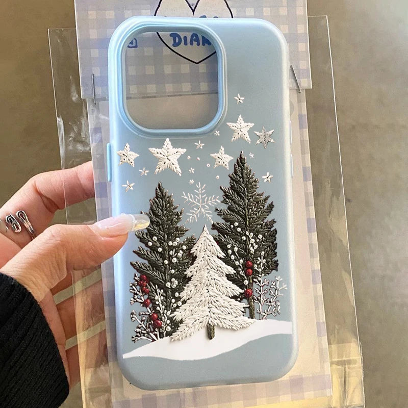 Funda For Samsung Galaxy A16 A56 5G A17 A55 Case Christmas Tree Phone Case For Galaxy S25 FE S24 S23 Ultra Plus S22 Back Cover