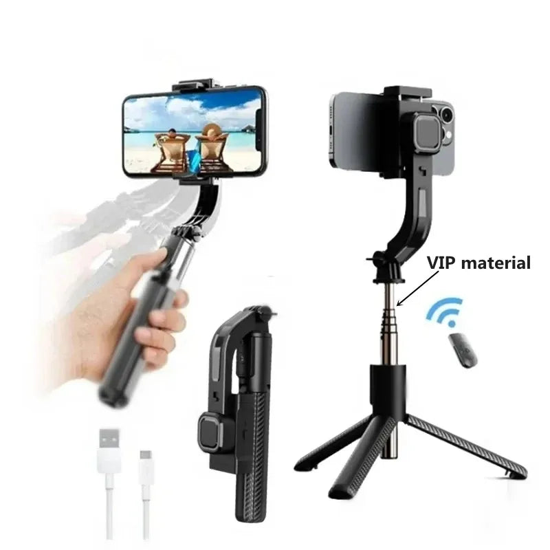 Roreta Telescopic Selfie Stick Tripod Monopod Stand Mobile Phone Support Wireless Gimbal Stabilizer For iOS Android Holder