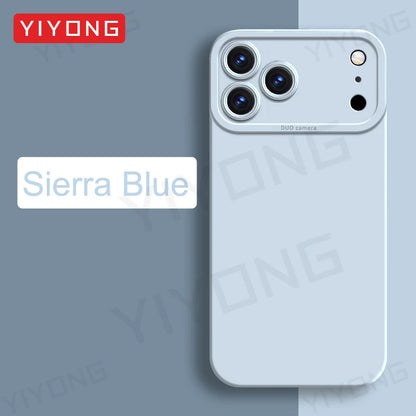 For iPhone17 Pro Max YIYONG Square Liquid Silicone Soft Cover For iPhone 17 16 15 14 12 13 iPhone17 Air iPhone15 Plus Phone Case