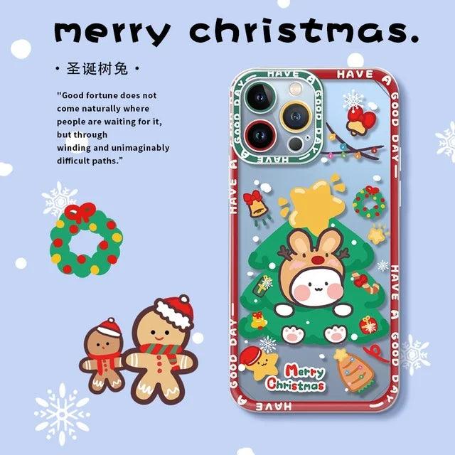 Christmas Tree Santa Claus Phone Case For Samsung Galaxy S25 FE S24 S23 Ultra S22 S21 S20 Plus S23 S24 FE A56 A36 A26 Soft Cover