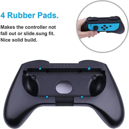 Compatible with Nintendo Switch/Switch OLED Joy-Con, 3 in 1 Wear Resistant Game Switch Controller Handle Case Kit