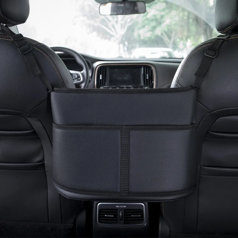 Leather Car Handbag Holders Car Organizers and Storage Front Seats Gap Car Seats Gap Filler Organizer Storage Bag for Car Seats