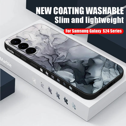 Colorful Marble Case For Samsung Galaxy S24 S23 S22 Ultra S21 S20 FE A16 A15 A25 A34 A35 A55 A52 A53 A54 5G S25 Lanyard Cover