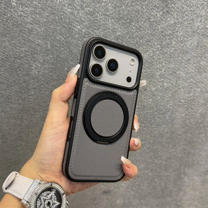 17 ProMax Wax PU Leather Magnetic Charging Phone Case For iPhone 14 15 16 Plus 17 Air 11 12 13 Pro Max 360° Rotating Stand Cover