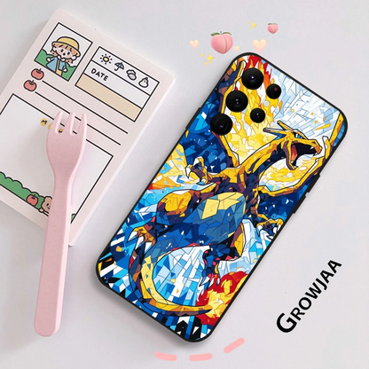 Charizard Crush Cool Cute Phone Case For Samsung Galaxy S25 S24 S22 S23 Ultra S21 S20 Plus 5G Protective Silicone Funda