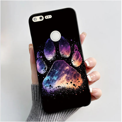 Case For Google Pixel 1 Soft Silicone Black Case For Google Pixel 1XL Elegant Style New Design Pattern Koi Dragon King Casing