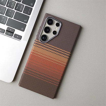 For Samsung S25 S23 S24 Ultra Plus Carbon Fibre Relief MagSafe Phone Case Wireless Charging PC Shockproof Cover For Galaxy S25+