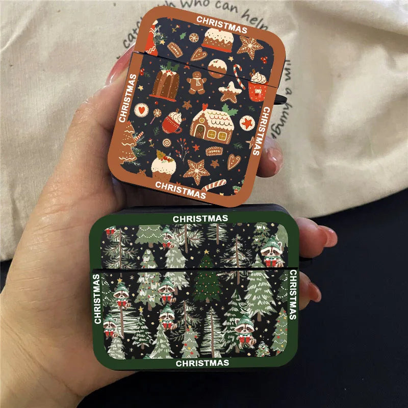 Christmas Tree Graphic Print Earphone Case For AirPods Pro 2 Lovely Silicone Protective Cover For  AirPods 1 2 3 4 2024 Coque