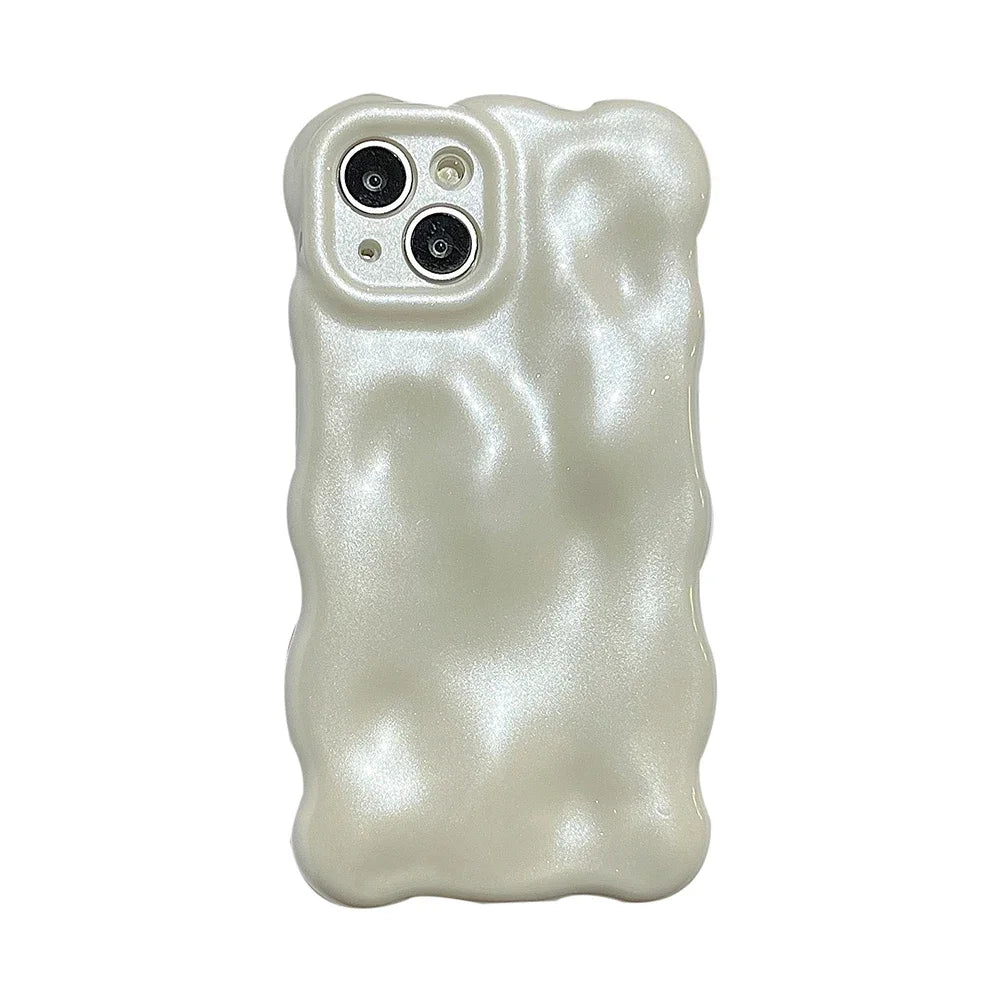 Qianliyao 3D Bubble Wave Pattern Phone Case For iPhone 16 15 14 13 12 11 Pro Max 14promax 14pro Soft Shockproof Back Cover