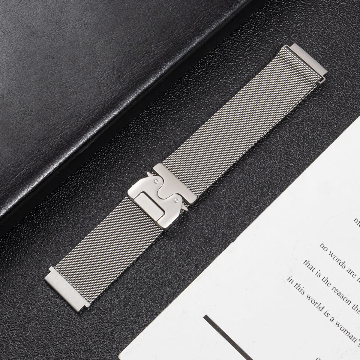 22mm Milanese Strap for Samsung Galaxy Watch 3 45 46mm for Xiaomi Redmi Watch 5 Active Metal Solo Loop Stainless Steel Wristband
