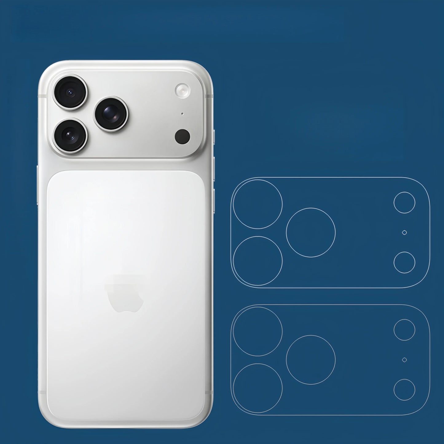 2PCS Plain Color Lens Skin sticker For IPhone 17 Pro Max 17Pro 17 Air Full Cover Anti Scratch Matte Back Camera Protective Flim