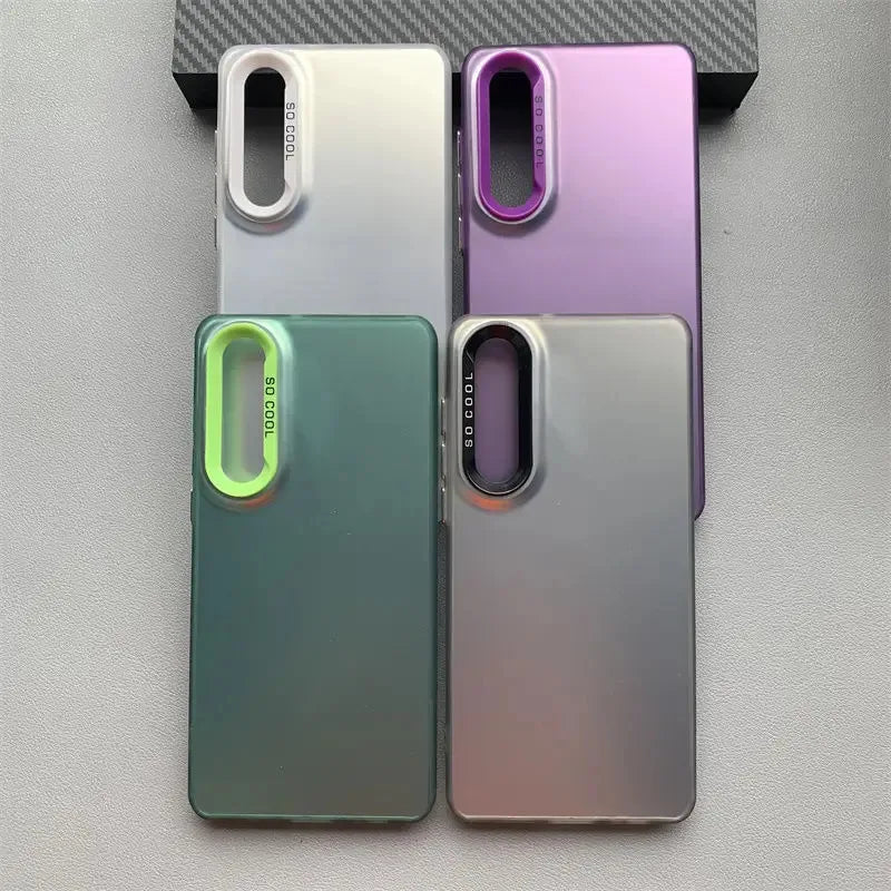 Funda On For Samsung Galaxy S25Edge Edge S25FE FE S25Ultra Plus + S25 Mobile Phone Cases Metallic Aurora Skin Matte Back Cover