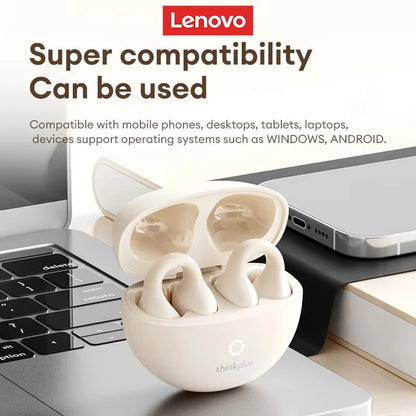 Origina Lenovo LP25 Bluetooth V5.4 Earphones Multi-function Ear-clip Design Headphones Fast Charging With Type-C Port Earbuds