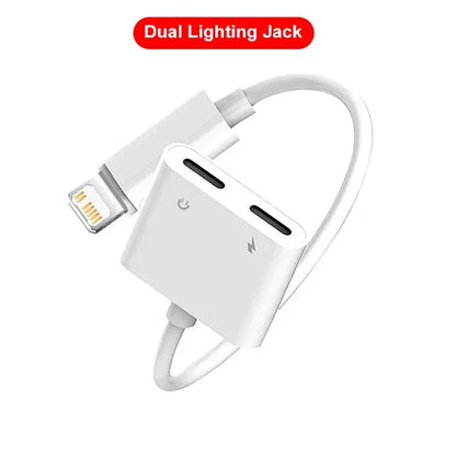 Audio Adapter For iPhone 14 13 12 11 Pro Max Aux Jack Headphone 3.5 mm To Headphone Jack Charger Splitter Converter Accessories