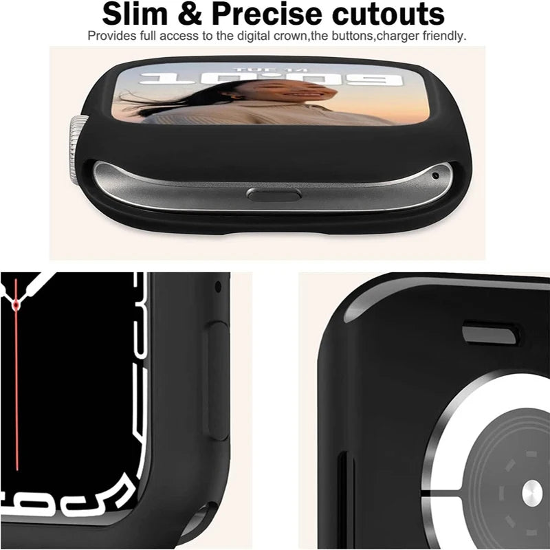 Soft Silicone Case For Apple Watch 46mm 44mm 45mm 40mm 41 49mm 38 42 mm Protection Shell Cover iWatch Series Ultra 10 9 8 7 SE 6