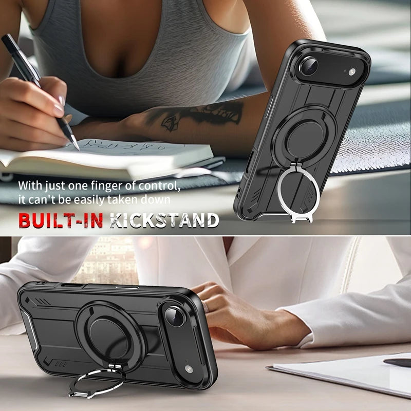 Magnetic Car Holder Ring Shockproof Armor Case For iphone 17 Pro Max 5G Camera Lens Protection Cover For iphone17 Air