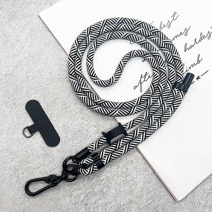 120-150cm Crossbody Phone Lanyard Anti-Loss Adjustable Nylon Strap For Sport Travel Lightweight Durable Cellphone Neck Strap