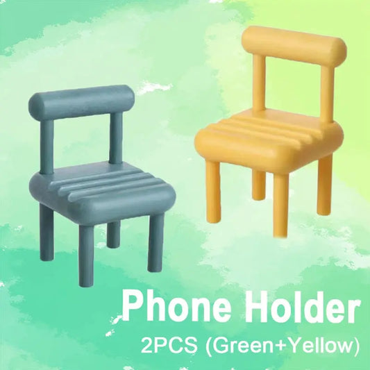 2pcs Cute Chair Mobile Phone Holder Adjustable Desktop Cell Phone Bracket Desktop Decor Lazy Bracket Catch up Bracket Wholesale - covers4phones