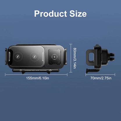 Car Wireless Charger Dual Coil Fold Screen Car Fast Charging Stand for Samsung Galaxy Z Fold 6 Flip 3 Air Vent Car Phone Holder