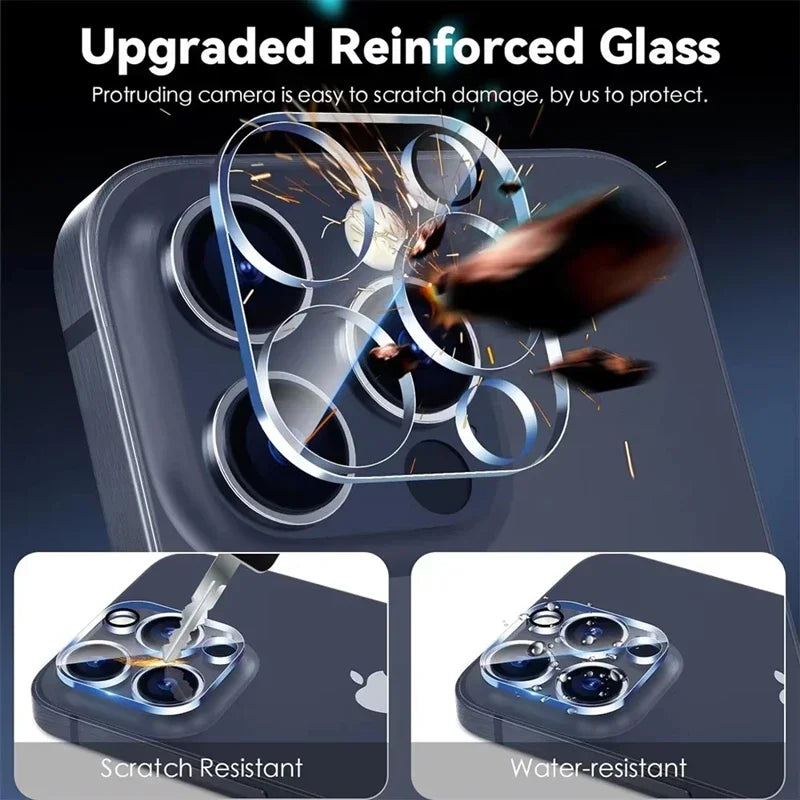 4Pcs Camera Lens Protector Glass For iPhone 16 13 12 11 14 15 Pro Max Camera Protective Glass Film For IPhone 13 Mini 15 16 Plus