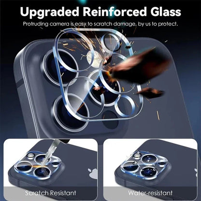 4Pcs Camera Lens Protector Glass For iPhone 16 13 12 11 14 15 Pro Max Camera Protective Glass Film For IPhone 13 Mini 15 16 Plus