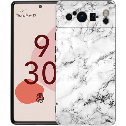 Marble Phone Case For Google pixel 9 8 7 6 Pro 8A 6A 7A 5G Silicone Shockproof Black Cover Fundas