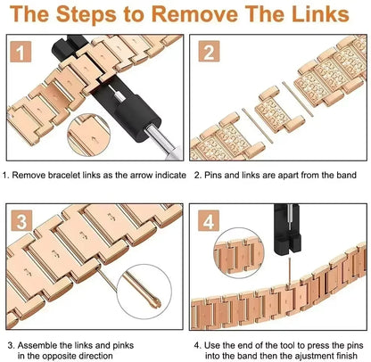 NEW Diamond case+Strap For Apple Watch Band 41mm 38mm 42mm  45mm 40mm 44mm Metal Belt IWatch Series 9 8 7 SE 6 5 Women Bracelet