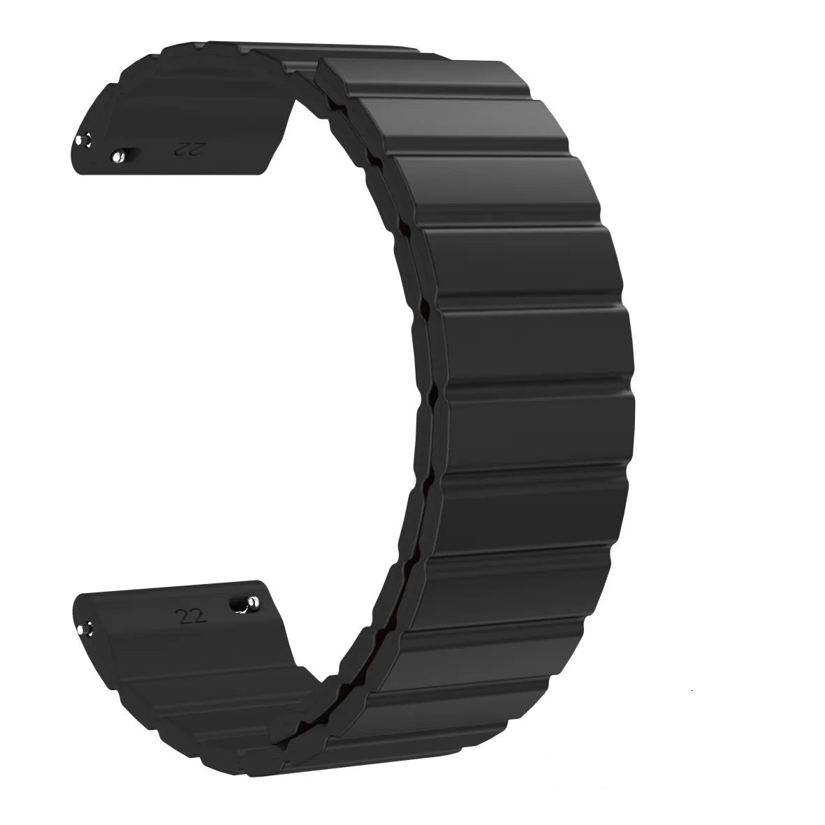 16mm 18mm 20mm 22mm Silicone Magnetic Rubber Watch Strap Band For Smart Sport Watch Connected Bracelet Man Watchband Watchstrap