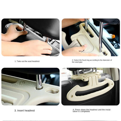 High Quality Car Seat Back Clothes Rack Multi-function Creative Safety Handle Practical Coat Hanger