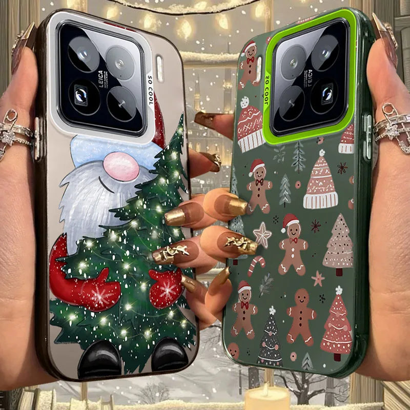 Santa Claus Frosted Case for Xiaomi Mi 15 14 14T 13 13T 12 12T 12X 12S 11 Lite POCO F6 F5 X6 X5 X3 M6 Pro 5G 4G M5S Hard Cover