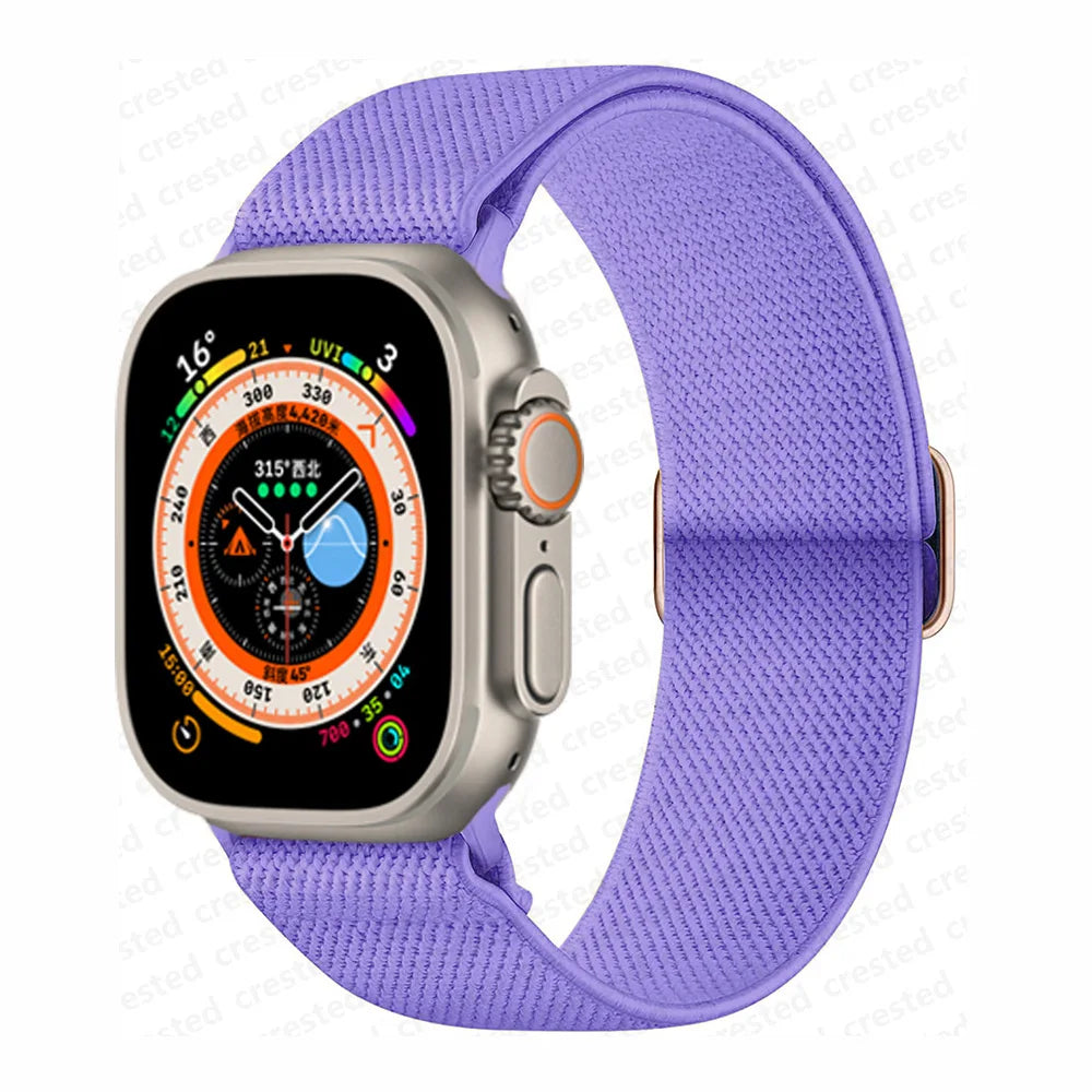 Scrunchie Strap for Apple watch band 45mm 44mm 40mm 41mm 42mm 46mm 49mm Elastic Nylon bracelet iWatch 11 10 9 8 7 6 se Ultra 3/2