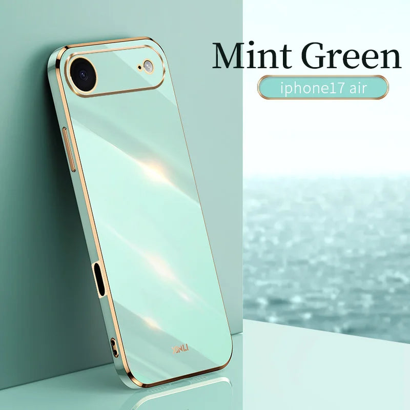 For iPhone 17 Air 17Air Case for Apple 17pro17Max ProMax Ultra Thin Solid Color Soft Silicone Cover Grade Protection Anti Scratc