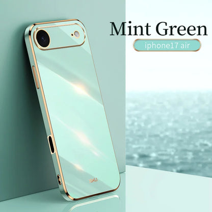 For iPhone 17 Air 17Air Case for Apple 17pro17Max ProMax Ultra Thin Solid Color Soft Silicone Cover Grade Protection Anti Scratc