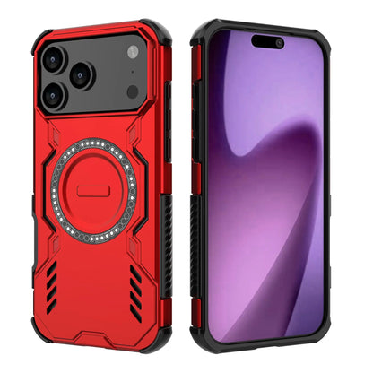 Case For iPhone 17 Pro Max Air 16 15Pro Max Plus Magnetic Ring Stand Armor Anti-fall Protection Kickstand Cover