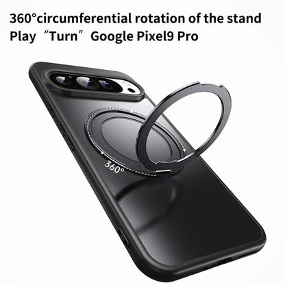 360°Rotating Stand Magnetic Phone Case For Google Pixel 10 9 8A 8 Pro XL Luxury Metal Folding Bracket Shockproof Protector Cover