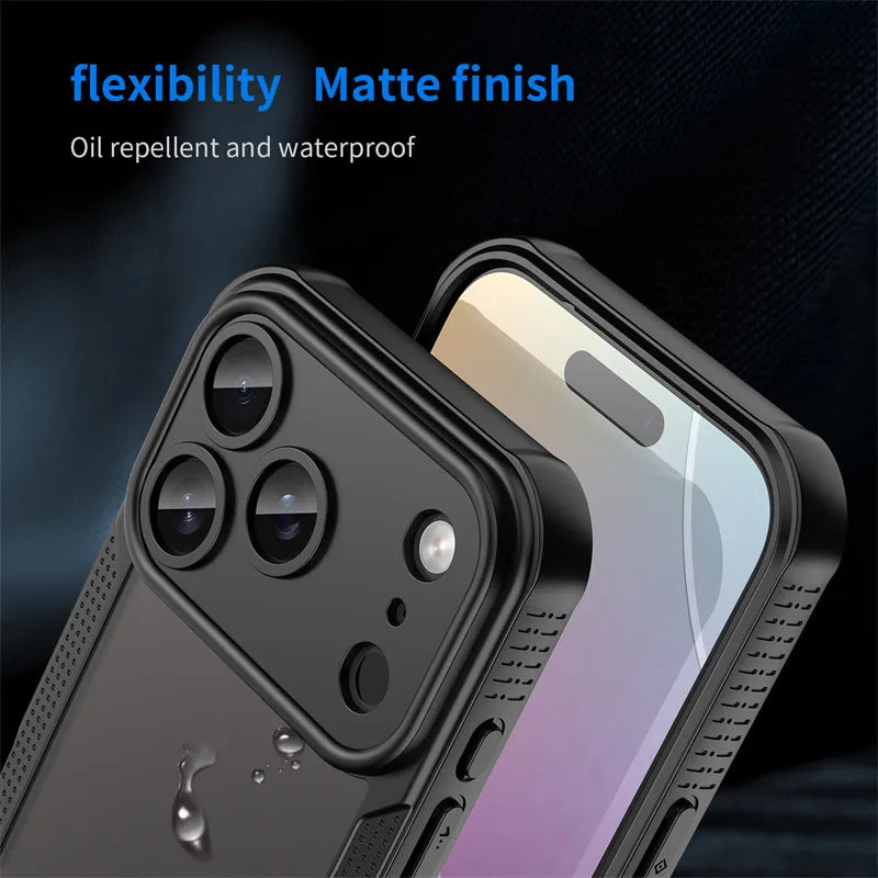 For iPhone 17 Pro Case iPhone 17 Pro Cover TPU Border Durable Matte Bumper Protective Phone Case For iPhone 17 Air Pro Max Funda