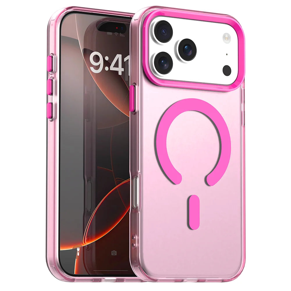 Matte Candy Magnetic Wireless Charging Case For iPhone 17 Pro Max Air iPhone17Pro 5G For Magsafe ShockProof Soft Cover