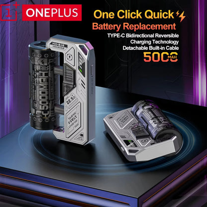 ONEPLUS Cartridge Clip Power Bank 20000mAh Portable Pistol style Removable Mech Module Fast Charging External Battery Male Gift