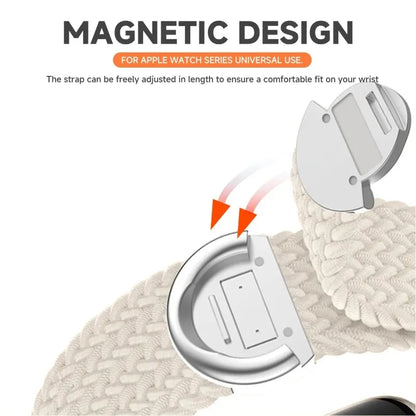 Magnetic Nylon Strap for Apple Watch Band Ultra 2 3 49mm 46mm 42mm Bracelet Iwatch Series 10 9 8 7 6 SE 5 4 38 45 41mm 44mm 40mm