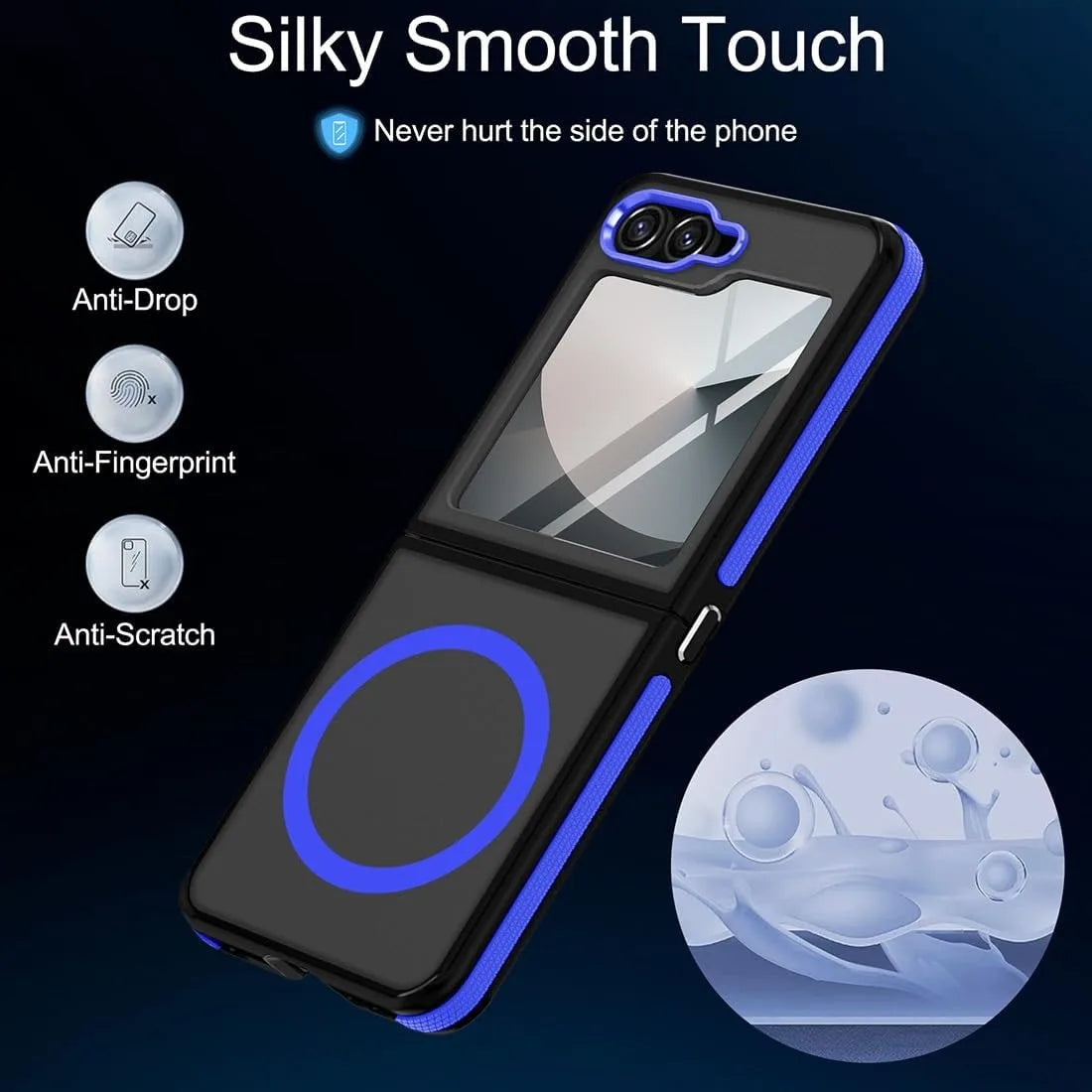 Business Matte Magsafe Case for Samsung Galaxy Z Flip 5 6 7 ZFlip Flip6 Flip5 Wireless Charging PC TPU Armor ZFlip7 ZFlip6 Cover