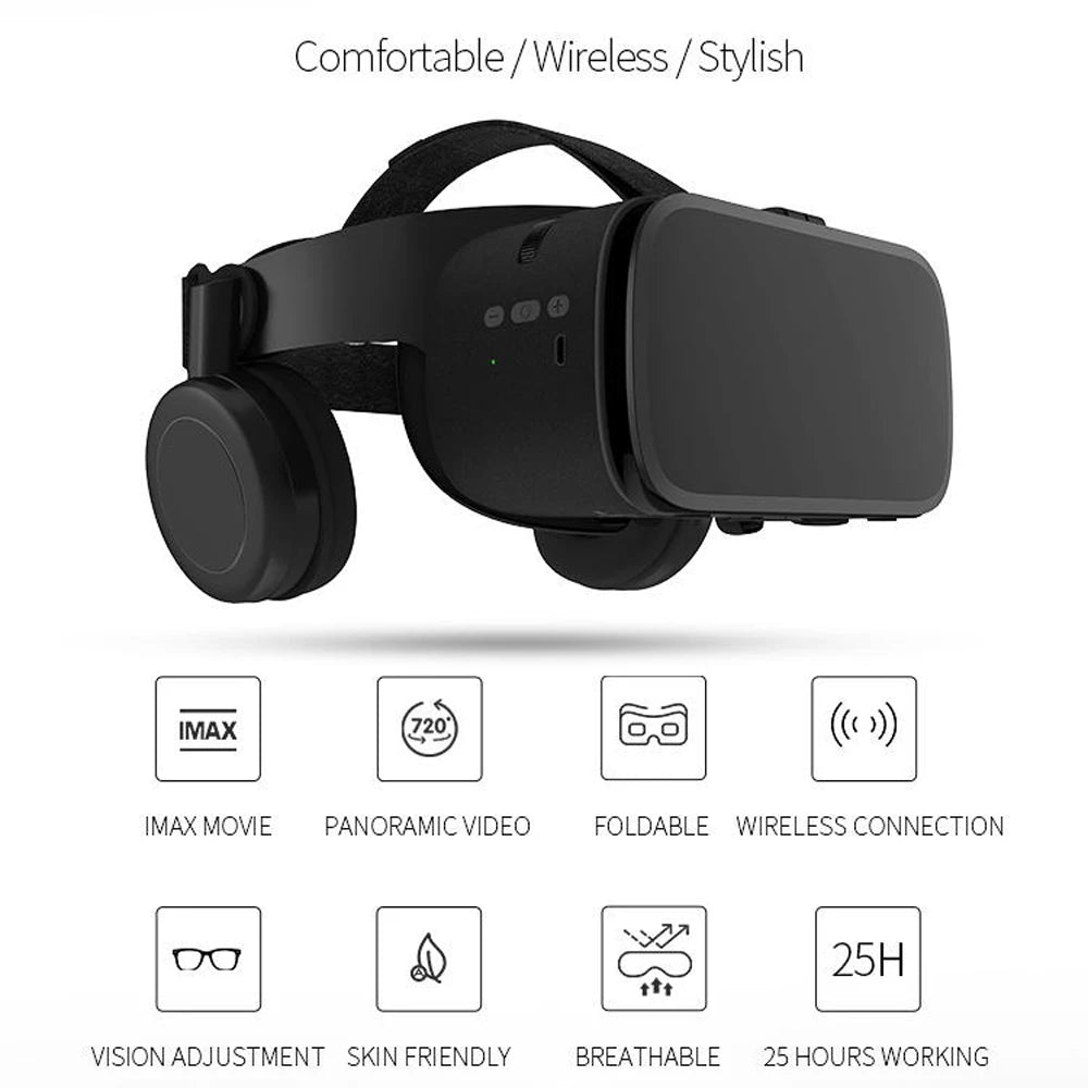 Bobo VR Bobovr Z6 Virtual Reality Glasses Bluetooth Headset 3D Viar Devices Helmet Lenses Goggle For Smartphone Phone Smart Game - covers4phones