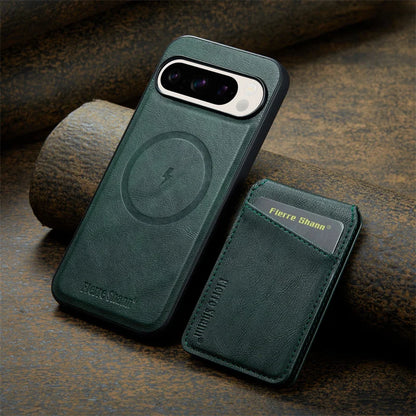 2 In 1 Magsafe Magnetic Leather Phone Case for Google Pixel 10 9 9Pro XL 8A 8Pro 8 7 7A 7Pro Wallet Cover Cards Holder Cover